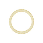 Grooved Half Round Band in 14K Gold - 14K Yellow Gold