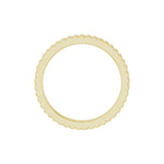Grooved Half Round Band in 14K Gold - 14K Yellow Gold