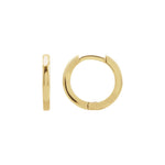 Hinged 12.5 mm Hoop Earrings in 14K Yellow Gold - 14K Yellow Gold
