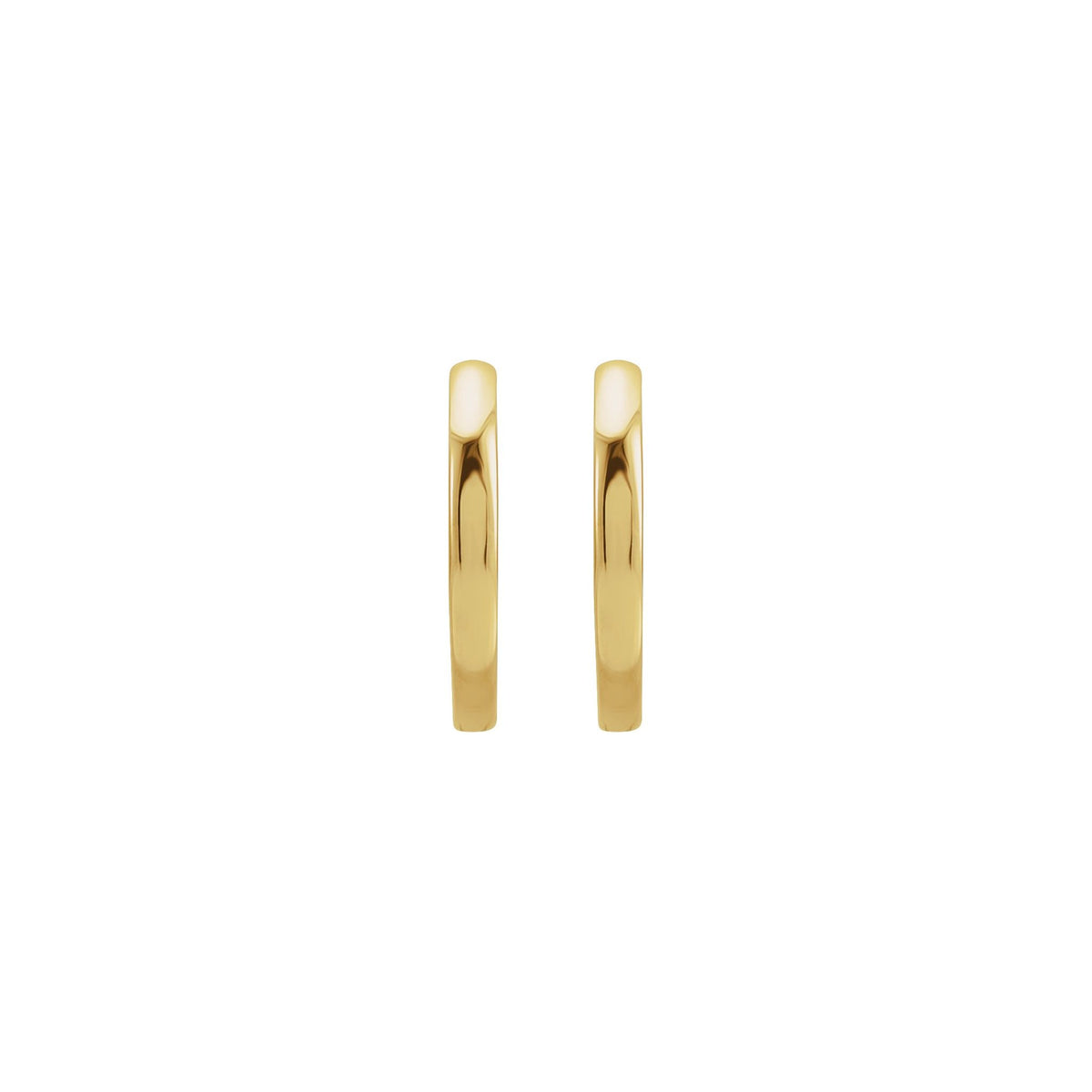Hinged 12.5 mm Hoop Earrings in 14K Yellow Gold - 14K Yellow Gold