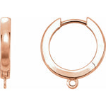Hinged Hoop Earring Top in 14K & 18K Gold or Platinum - 14K Rose Gold