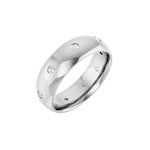 Lab-Grown Diamond Accented Band in 14K Gold - 14K White Gold