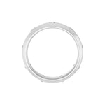 Lab-Grown Diamond Accented Band in 14K Gold - 14K White Gold