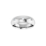 Lab-Grown Diamond Accented Band in 14K Gold - 14K White Gold
