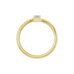 Lab-Grown Diamond Accented Bypass Ring in 14K Gold - 14K Yellow Gold