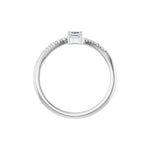 Lab-Grown Diamond Accented Bypass Ring in 14K Gold - 14K White Gold
