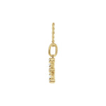 Lab-Grown Diamond Accented Initial Necklace in 14K Gold - 14K Yellow Gold