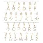 Lab-Grown Diamond Accented Initial Necklace in 14K Gold - 14K Yellow Gold