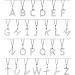 Lab-Grown Diamond Accented Initial Necklace in 14K Gold - 14K White Gold