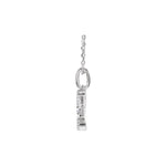 Lab-Grown Diamond Accented Initial Necklace in 14K Gold - 14K White Gold