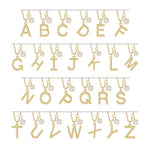 Lab-Grown Diamond Accented Initial Necklace in 14K Gold, Round Diamonds - 14K Yellow Gold
