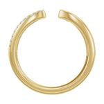 Lab-Grown Diamond Accented Open Band in 14K Gold - 14K Yellow Gold