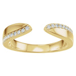 Lab-Grown Diamond Accented Open Band in 14K Gold - 14K Yellow Gold