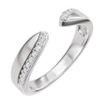 Lab-Grown Diamond Accented Open Band in 14K Gold - 14K White Gold