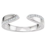 Lab-Grown Diamond Accented Open Band in 14K Gold - 14K White Gold