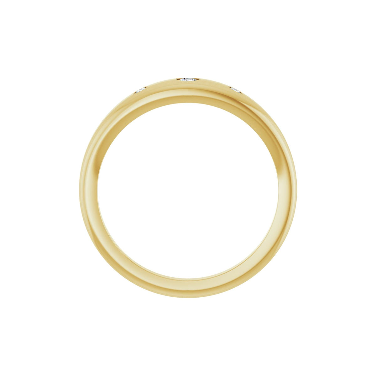 Lab-Grown Diamond Accented Ring in 14K Gold - 14K Yellow Gold