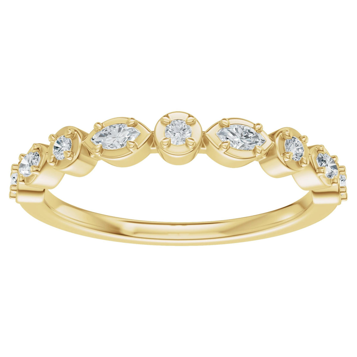 Lab-Grown Diamond Anniversary Band in 14K Gold - 14K Yellow Gold