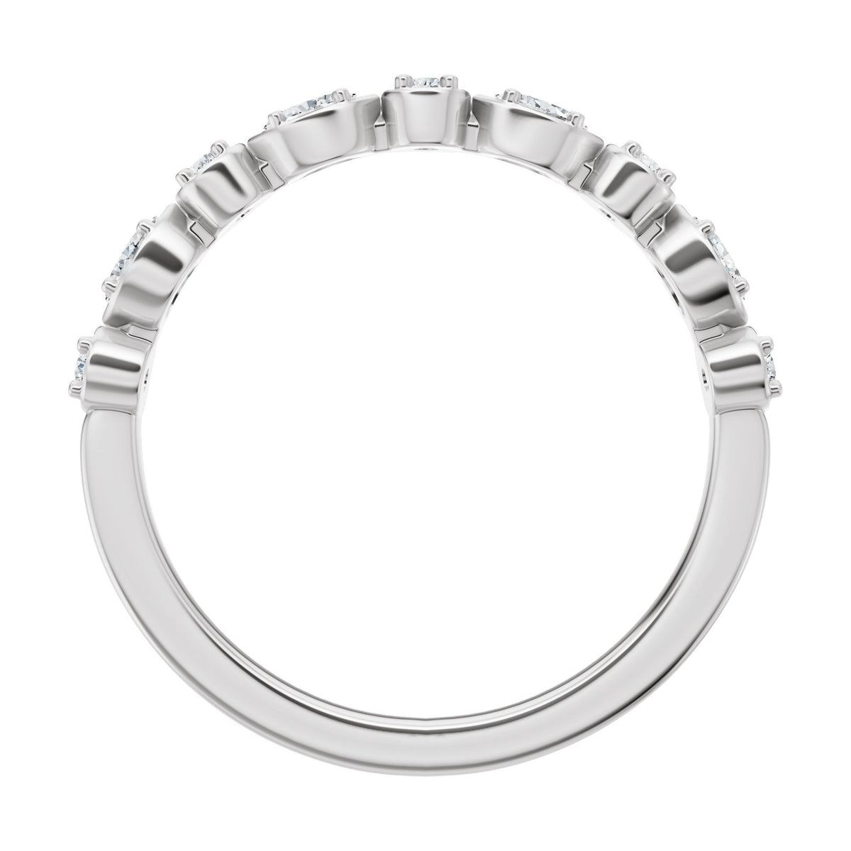 Lab-Grown Diamond Anniversary Band in 14K Gold - 14K White Gold