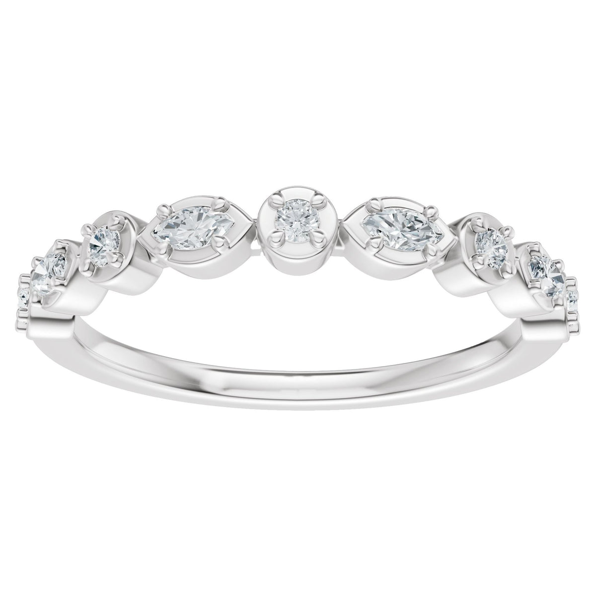 Lab-Grown Diamond Anniversary Band in 14K Gold - 14K White Gold