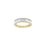 Lab-Grown Diamond Anniversary Band in 14K Gold, Straight Baguette Diamonds - 14K Yellow Gold