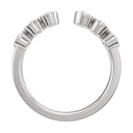 Lab-Grown Diamond Bezel-Set Accented Open Band in 14K Gold - 14K White Gold
