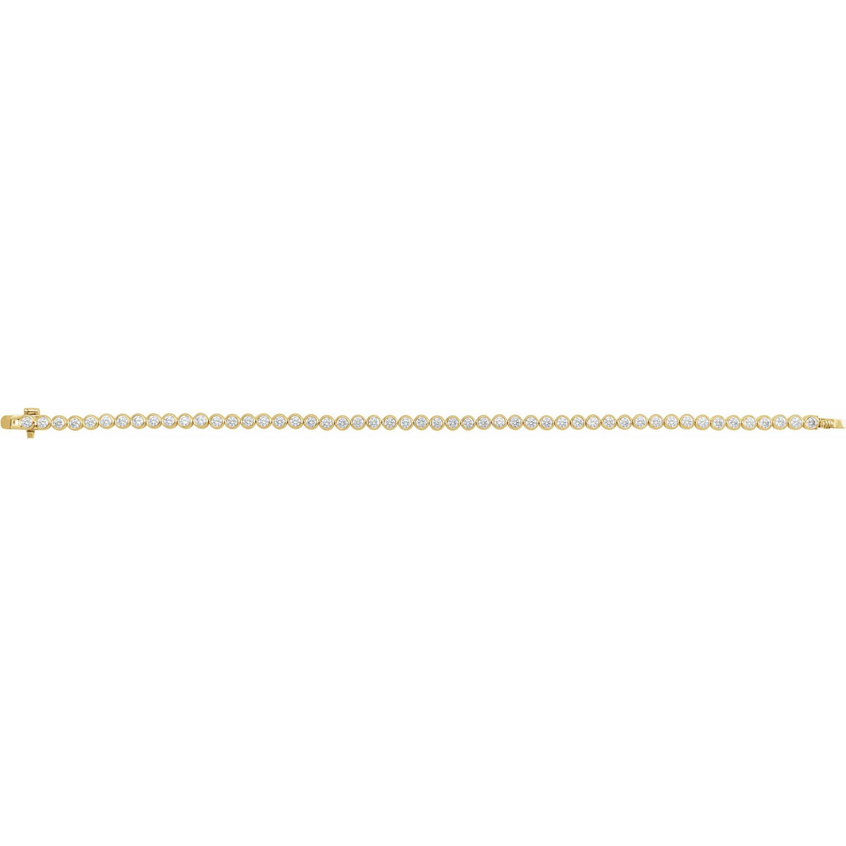 Lab-Grown Diamond Bezel-Set Bracelet in 14K Gold - 14K Yellow Gold