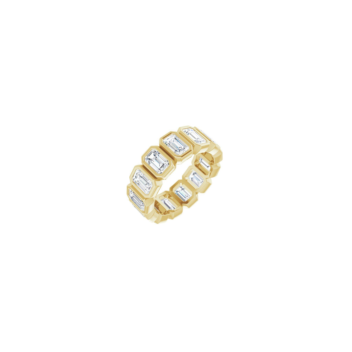 Lab-Grown Diamond Bezel-Set Eternity Band in 14K Gold - 14K Yellow Gold