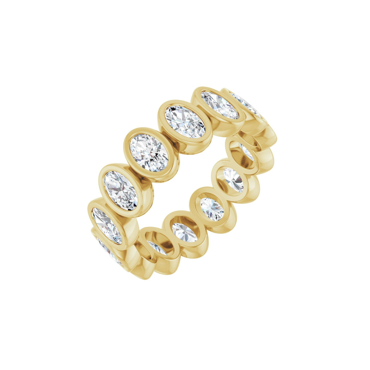 Lab-Grown Diamond Bezel-Set Eternity Band in 14K Gold - 14K Yellow Gold