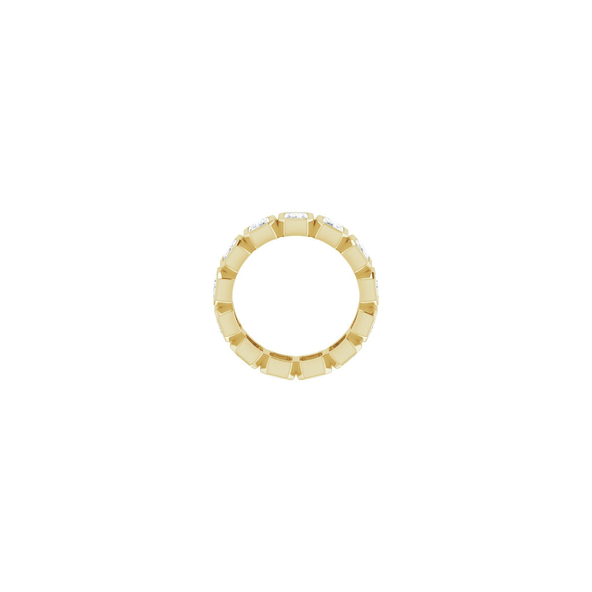 Lab-Grown Diamond Bezel-Set Eternity Band in 14K Gold - 14K Yellow Gold