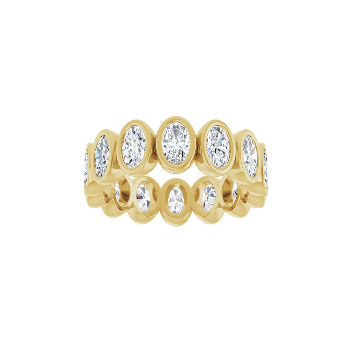 Lab-Grown Diamond Bezel-Set Eternity Band in 14K Gold - 14K Yellow Gold