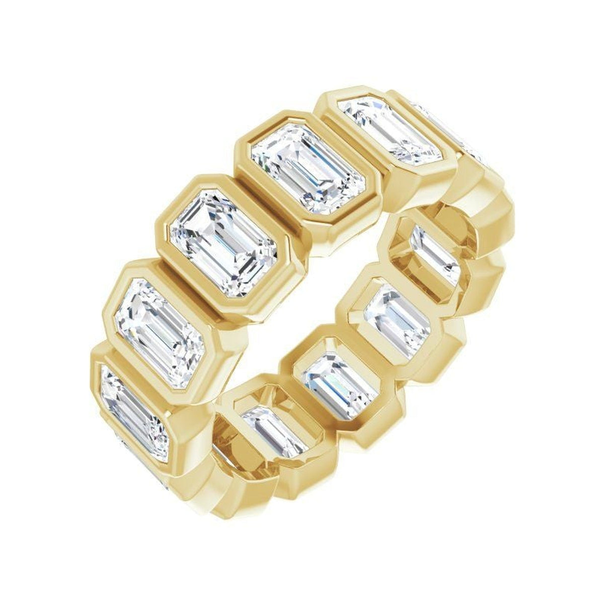 Lab-Grown Diamond Bezel-Set Eternity Band in 14K Gold