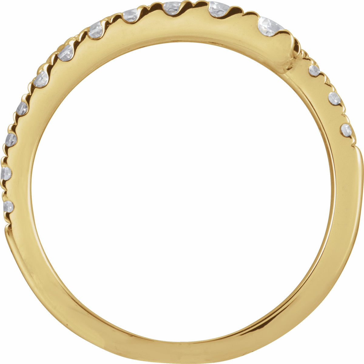 Lab-Grown Diamond Bypass Ring in 14K Gold - 14K Yellow Gold