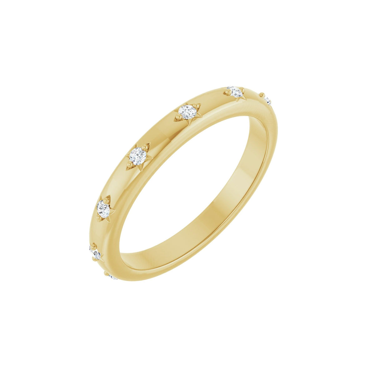 Lab-Grown Diamond Celestial Eternity Band in 14K Gold - 14K Yellow Gold