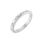 Lab-Grown Diamond Celestial Eternity Band in 14K Gold - 14K White Gold