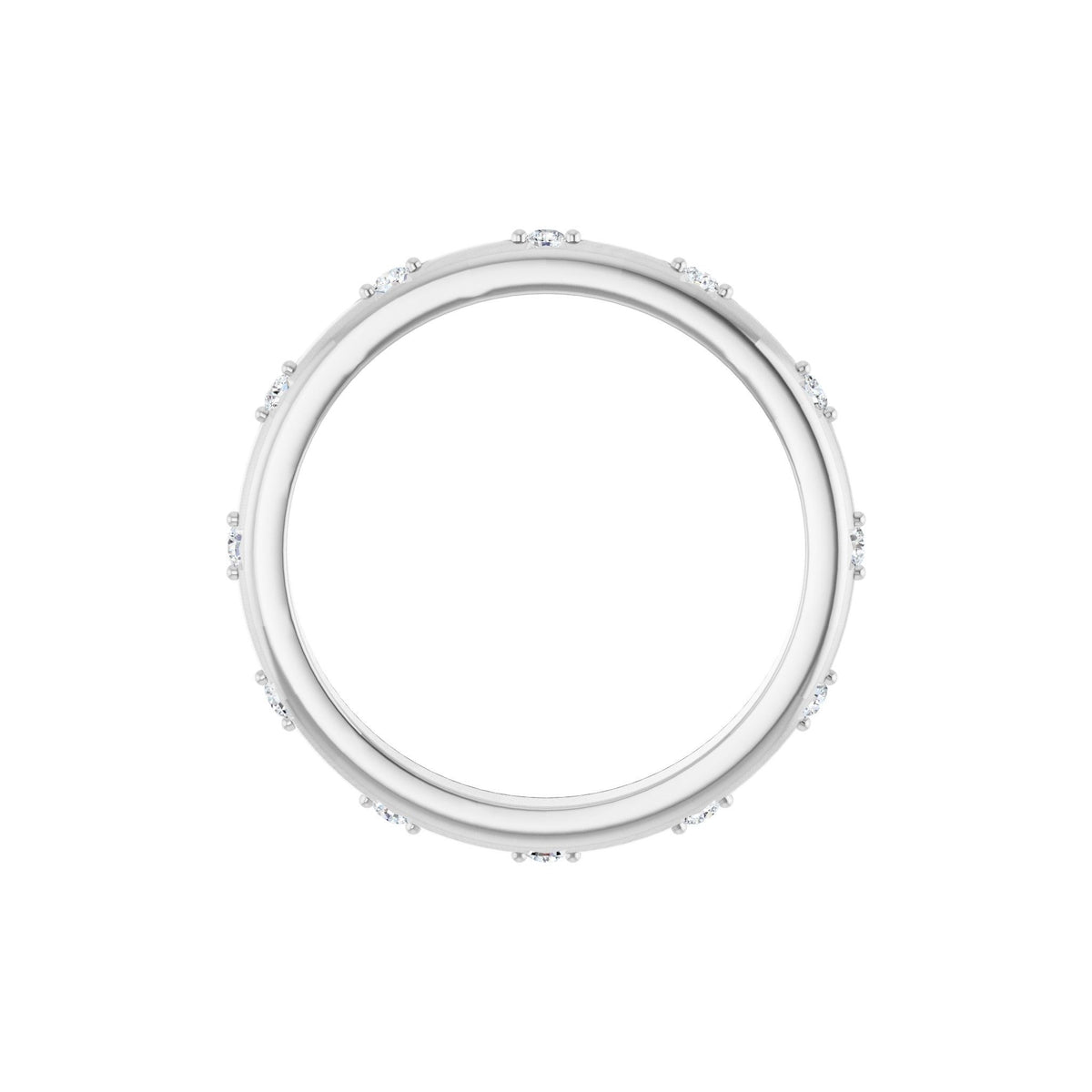 Lab-Grown Diamond Celestial Eternity Band in 14K Gold - 14K White Gold