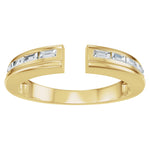 Lab-Grown Diamond Channel-Set Accented Open Band in 14K Gold - 14K Yellow Gold
