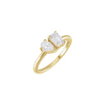 Lab-Grown Diamond Claw-Prong Two-Stone Ring in 14K Gold - 14K Yellow Gold