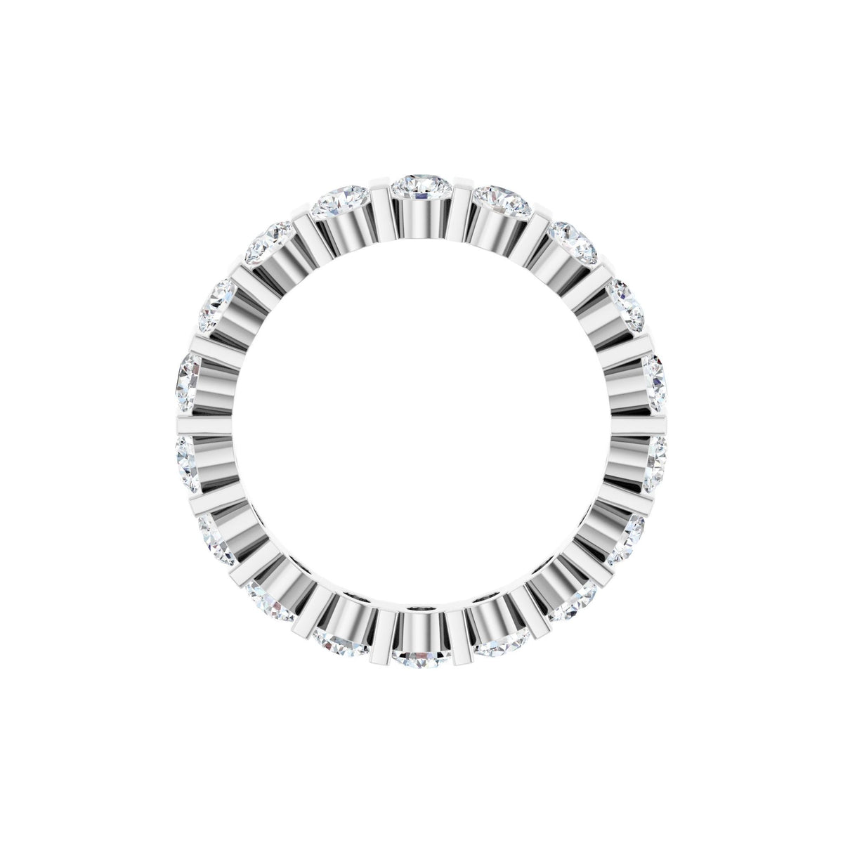Lab-Grown Diamond Eternity Band in 14K Gold - 14K White Gold