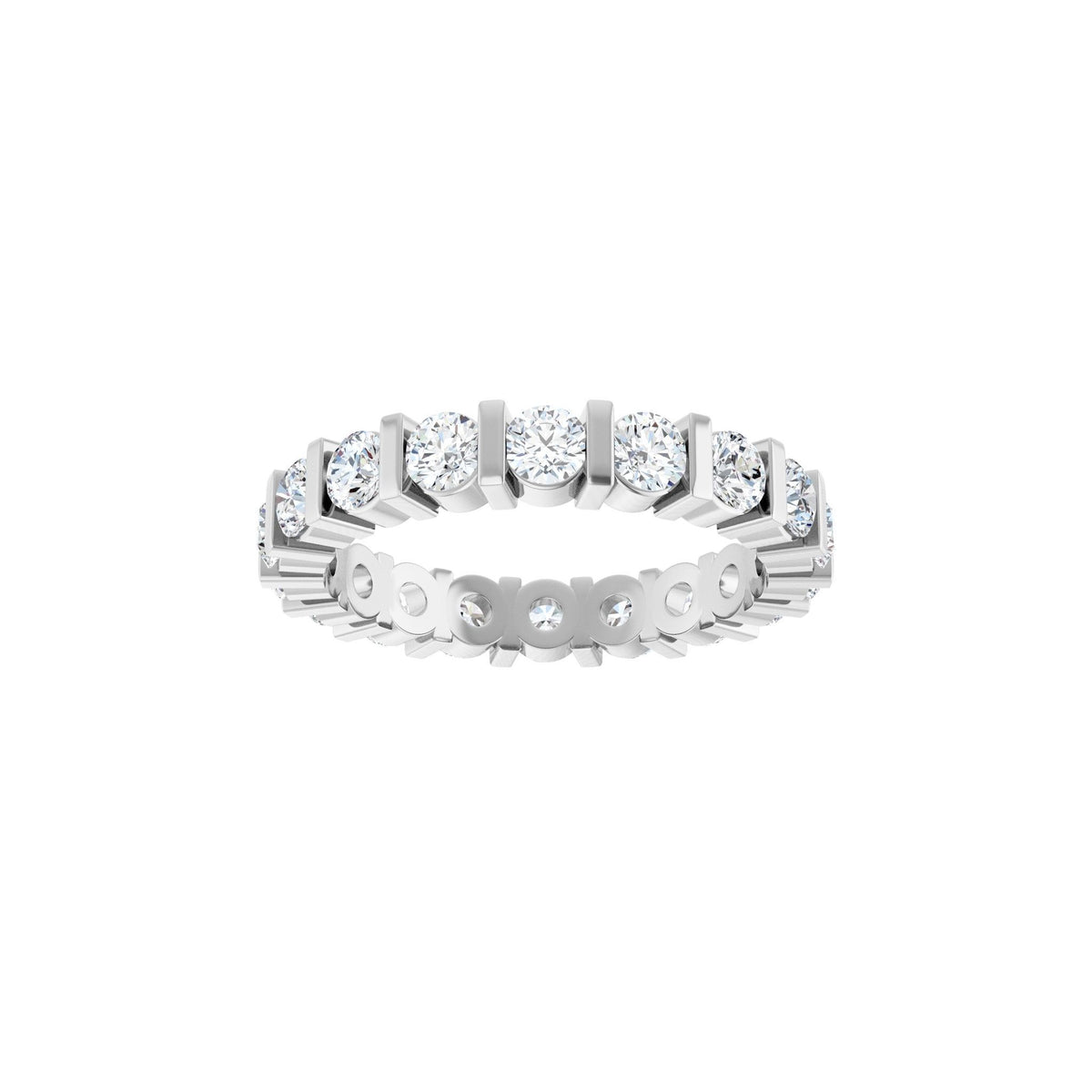 Lab-Grown Diamond Eternity Band in 14K Gold - 14K White Gold