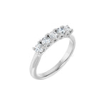 Lab-Grown Diamond Five-Stone Anniversary Band in 14K Gold - 14K White Gold