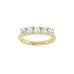 Lab-Grown Diamond Five-Stone Anniversary Band in 14K Gold - 14K Yellow Gold