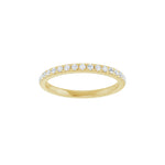 Lab-Grown Diamond French-Set Half Eternity Band in 14K Gold - 14K Yellow Gold