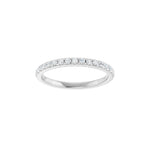 Lab-Grown Diamond French-Set Half Eternity Band in 14K Gold - 14K White Gold