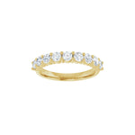 Lab-Grown Diamond Half Eternity Band in 14K Gold - 14K Yellow Gold
