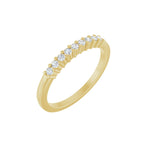 Lab-Grown Diamond Half Eternity Band in 14K Gold - 14K Yellow Gold