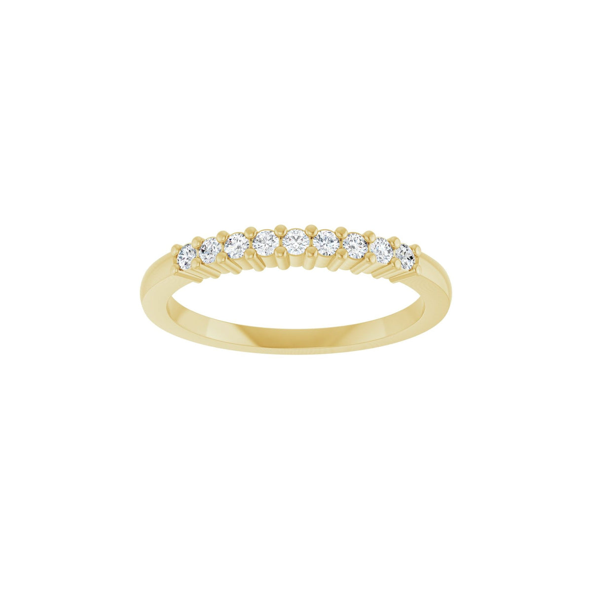 Lab-Grown Diamond Half Eternity Band in 14K Gold - 14K Yellow Gold