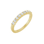 Lab-Grown Diamond Half Eternity Band in 14K Gold - 14K Yellow Gold