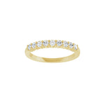 Lab-Grown Diamond Half Eternity Band in 14K Gold - 14K Yellow Gold