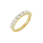 Lab-Grown Diamond Half Eternity Band in 14K Gold - 14K Yellow Gold