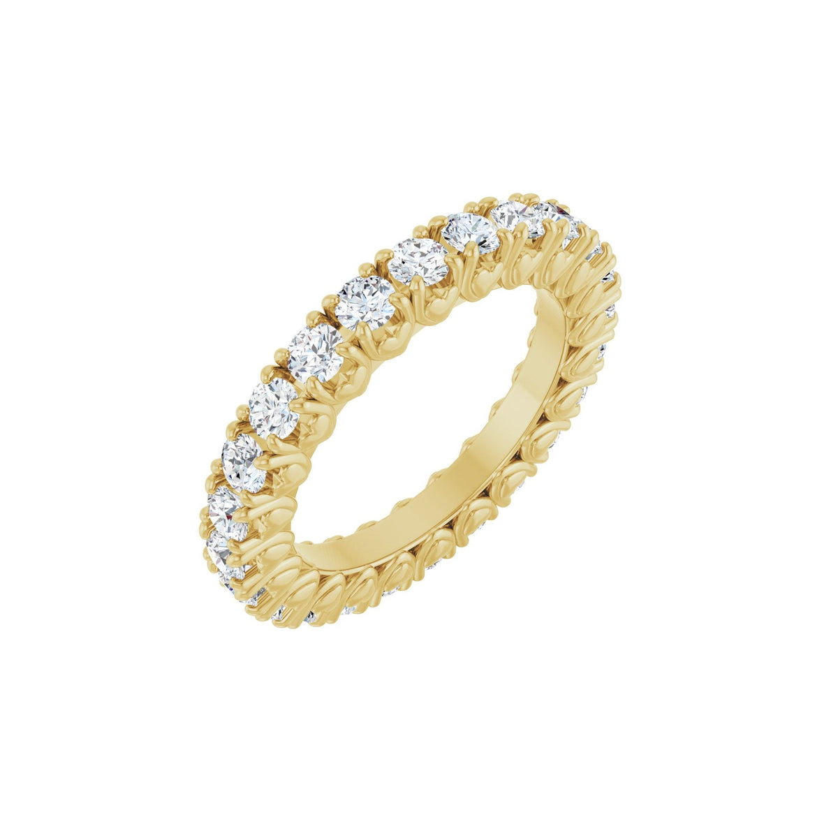 Lab-Grown Diamond Hidden Heart Eternity Band in 14K Gold - 14K Yellow Gold